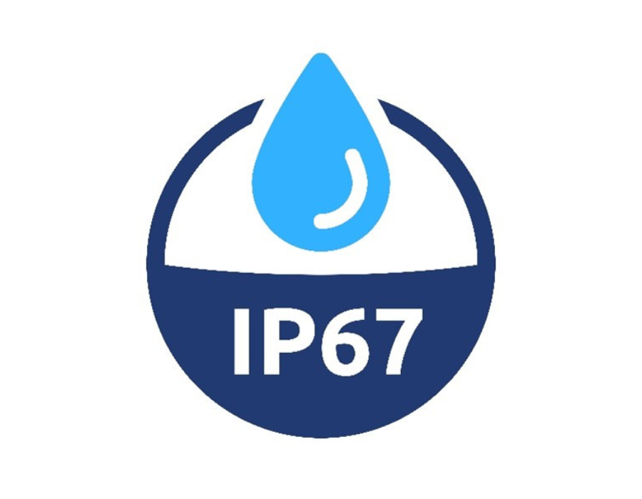 Logo de l’indice IP montrant ce que signifie IP 67.